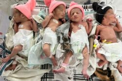 Mother gives birth to
